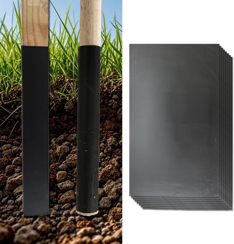 Alvktora 30x13 Fence Post Sleeve, Saver Post Sleeve, Posts Protector 4x4/6x6/7x7, Mailbox Posts Wrap, 2-Layer EVA+PVC Wood Protector Sleeves(8 Pcs) - Image 1