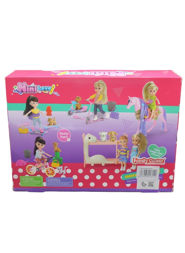 نيني دمية نيني لوف مع القطار والاكسسوارات 31-2389955P - Image 2