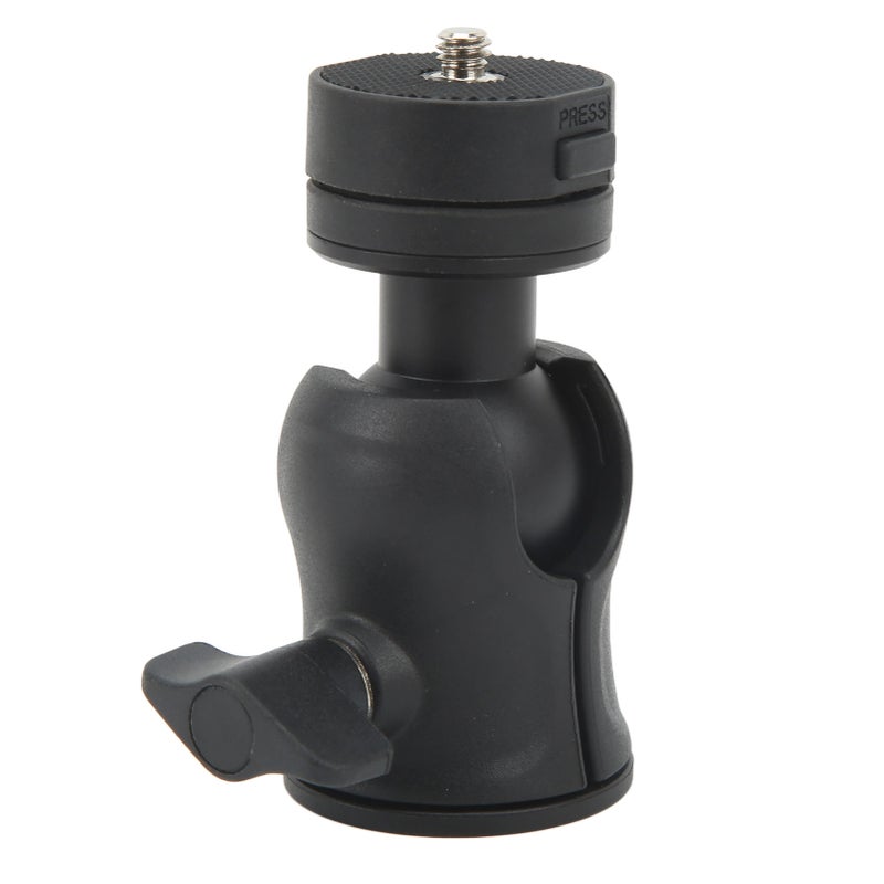 2 in 1 Mini Tripod Ball Head 360 Degree Ball Head Camera Mount with 1/4in Screw for Monopod Sliding Rail - Image 3