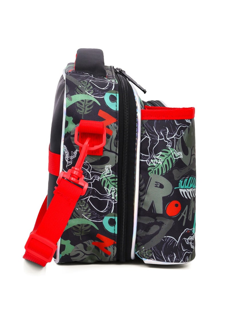 Eazy Kids Bottle With Lunch Bag - Dinosaur - Green  - Image 5