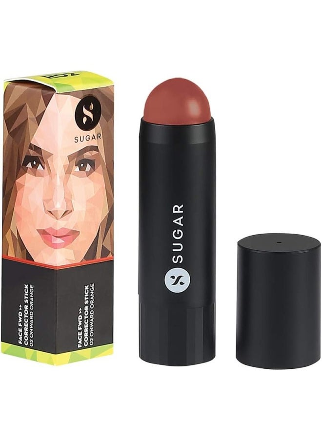 SUGAR Cosmetics - Face Fwd Corrector Stick - 02 Onward Orange (Orange) Longlasting Formula, Lightweight - Image 1