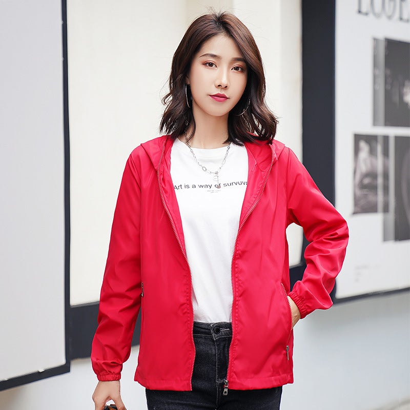 Sunscreen Windproof Coat For Men And Women 2025 Windbreaker Hooded Thin Sunscreen Coat Top - Image 4