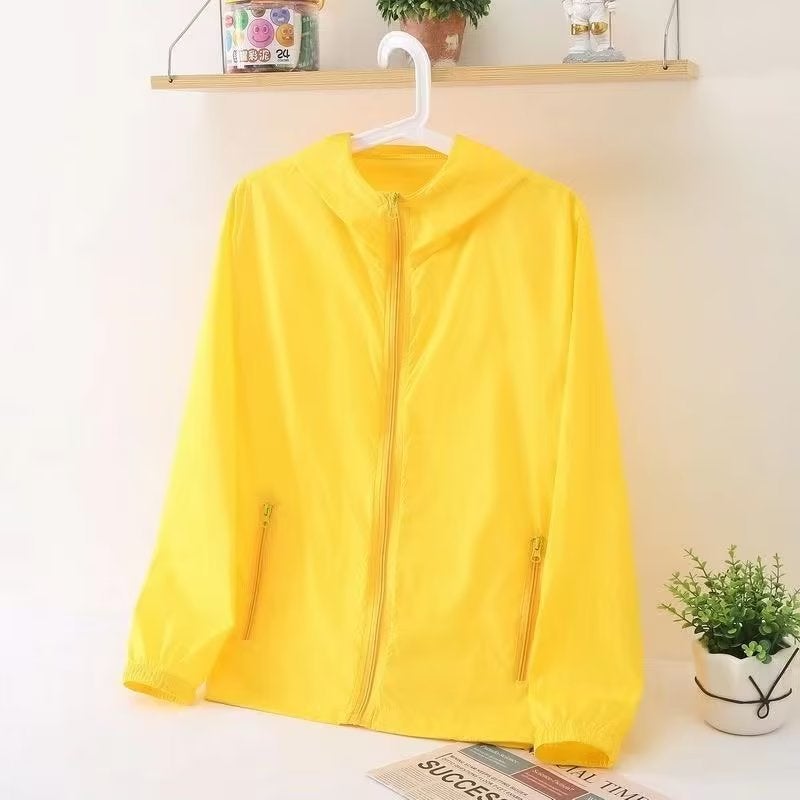 Sunscreen Windproof Coat For Men And Women 2025 Windbreaker Hooded Thin Sunscreen Coat Top - Image 1