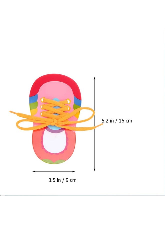 Toyvian Toyvian Children Shoelace Threading Teaching Toys Toddler Lacing Shoes Early Education Teaching Aids 2pcs  - Image 2