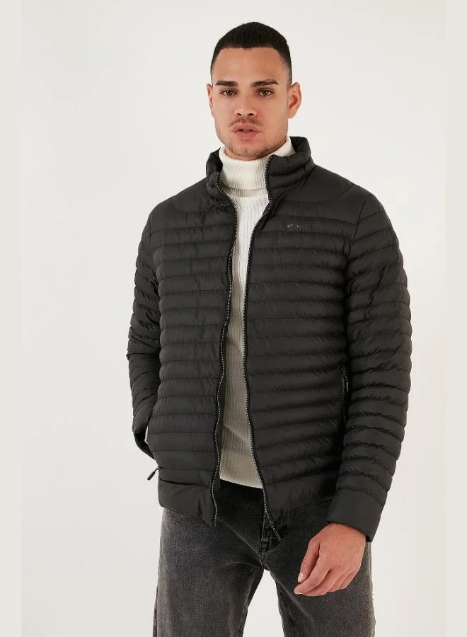 Buratti  Buratti Water Repellent Slim Fit Pocketed Stand Collar Puffer Jacket Men's JACKET 649010 for Men | Best Price UAE