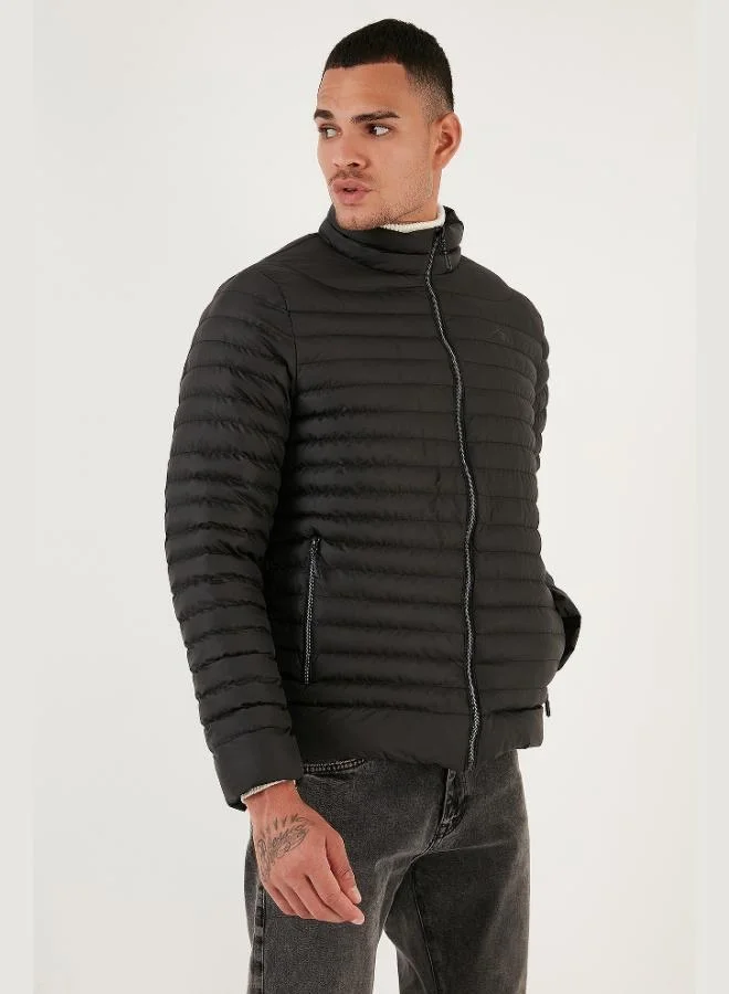 Buratti  Buratti Water Repellent Slim Fit Pocketed Stand Collar Puffer Jacket Men's JACKET 649010 for Men | Best Price UAE