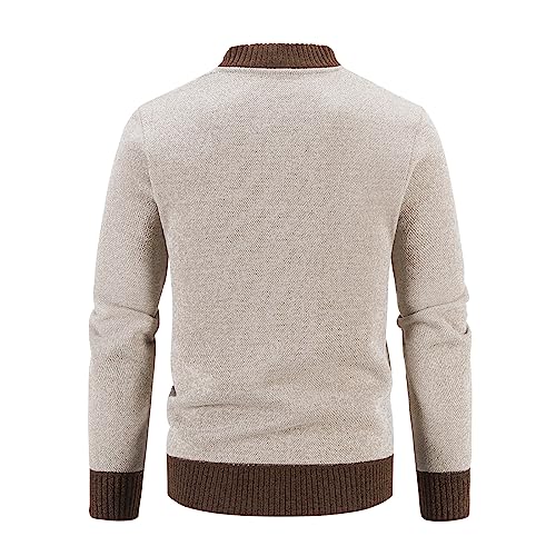 Mylldey Mens Casual Full Zip Cardigan Sweaters Cable Knit Jacket Sweater Men, US Size(OffWhit-XXL) - Image 3