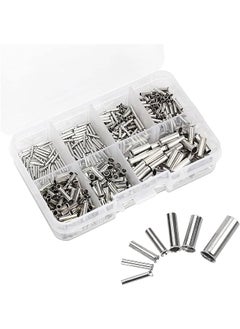 The Bros 600 Piece Wire Sleeve Terminal Kit, Tinned Copper Crimp Connector Awg 22-10, 7 Sets of Terminal Connector Wire Sleeves, Non-Insulated Sleeve Pin Wire Terminal Assembly Kit  - Image 1