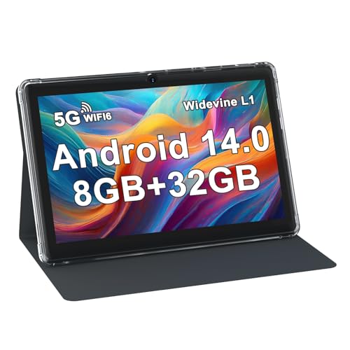 ZZB Tablet with Case 7 inch Tablet Android 14, 8GB RAM (5GB Expandable) 32GB ROM 7" Tabletas Supports 1TB MicroSD, Long Battery Dual Camera Tableta 5G WiFi-6 Android tablets with Tablets Protective Cover - Image 1
