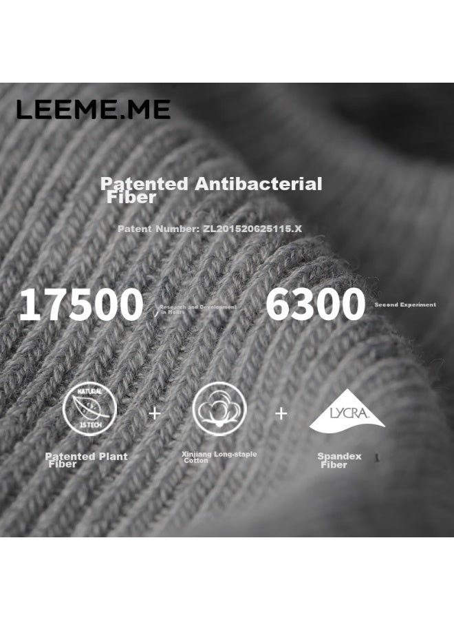 Leeme.me Li Mi جوارب رجالية، جوارب منتصف الساق مقاومة للروائح للربيع، جوارب طويلة شبكية قابلة للتنفس، 4 ألوان - Image 2
