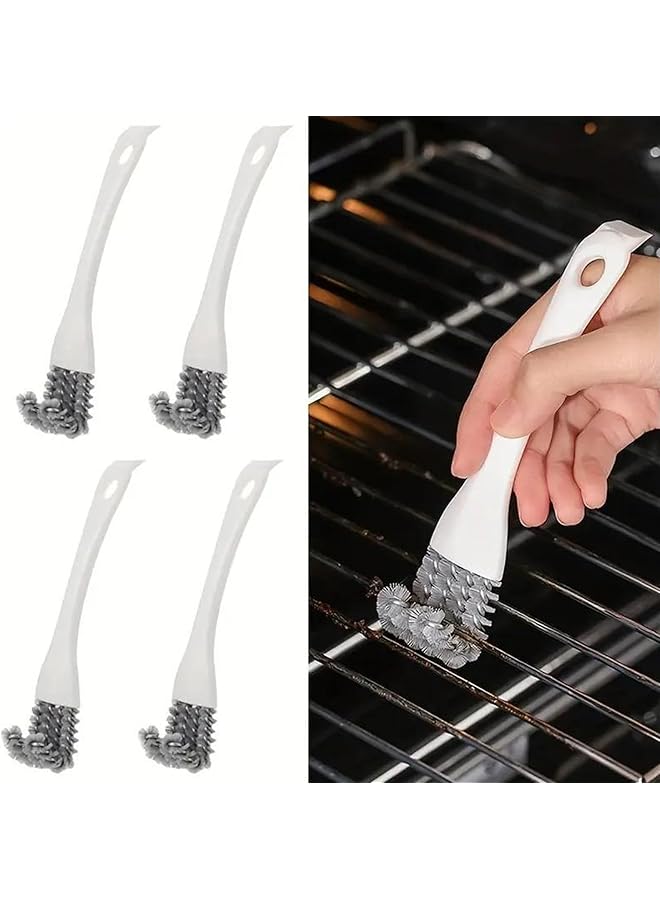 promass Multifunctional Kitchen cleaning brush, 2-in-1 Cleaning Tools for Stove, Sink, Countertop, Grills & Gaps, Tough Materials Scrubber with Ergonomic Handle for kitchen cleaning （4 pack） - Image 1