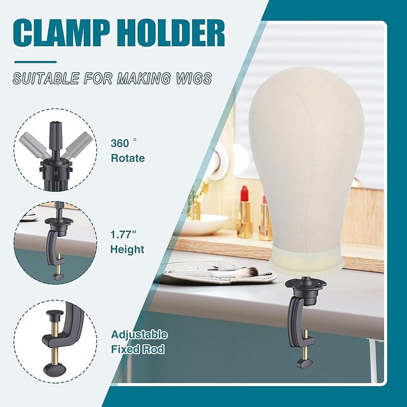 Retbtnm Wig Stand with Head 50 Inches, Wig Head Stand with 22 Inches Mannequin Head, Height Adjustable Metal Tripod Wig Stand, Manikin Head Set for Wigs Display Making Hair Weave and Styling - Image 4