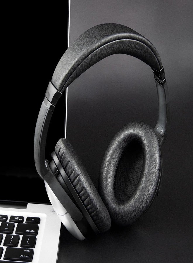 SoloWIT Protein Leather Earpads Cushions for Bose Headphones, Replacement Ear Pads for Bose QuietComfort 15 QC15 QC25 QC2 QC35/Ae2 Ae2i Ae2w/SoundTrue & SoundLink Around-Ear Series - Full Black - Image 3