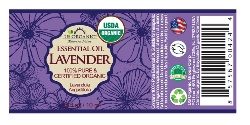 US Organic 100% Pure Lavender Essential Oil, Directly sourced from Bulgaria, USDA Certified Organic, Undiluted, for Diffuser, Humidifier, Massage, Skin, Hair Care, Non GMO, 10 ml - Image 1