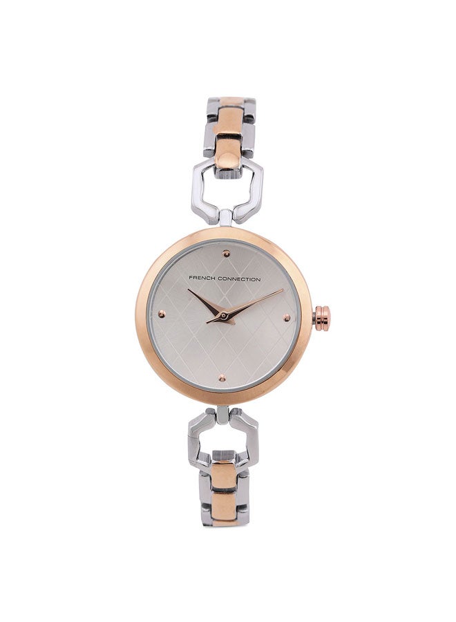 French Connection 28mm Women's Quartz Watch with Silver Dial - Image 1