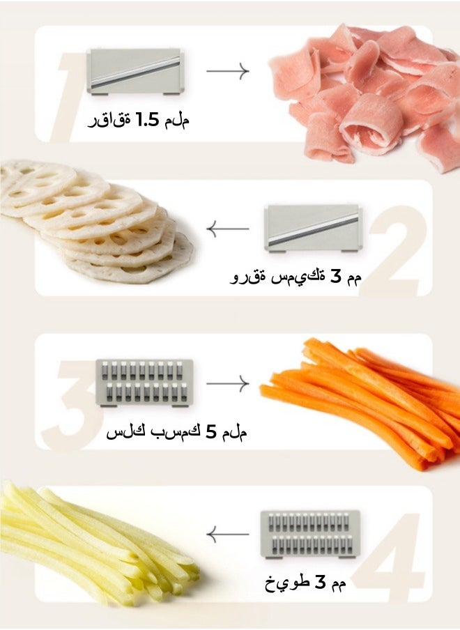 XiuWoo 8 - piece Set of Stainless Steel Vegetable Slicer Grater, Vegetable Cutter, Household Kitchen Shredder, Multi-purpose Scraper  - Image 4