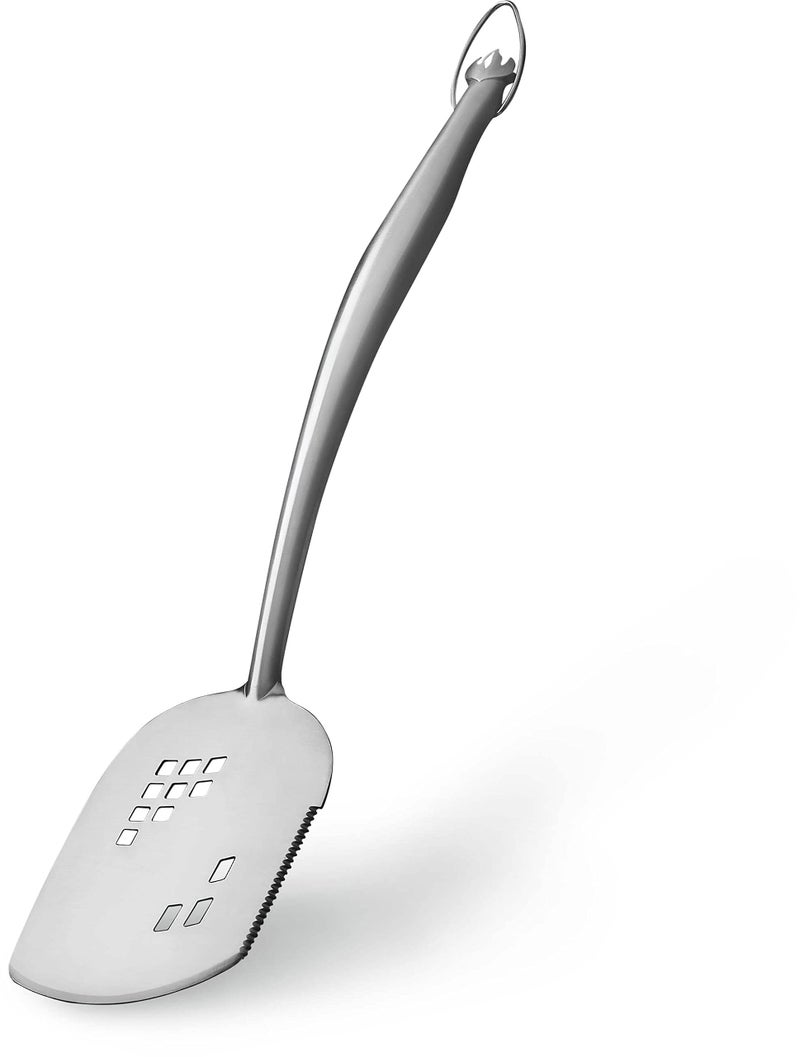 Napoleon PRO Spatula - Stainless Steel, Oversized Head, Integrated Bottle Opener, Serrated Edge for Slicing and Trimming - Image 1