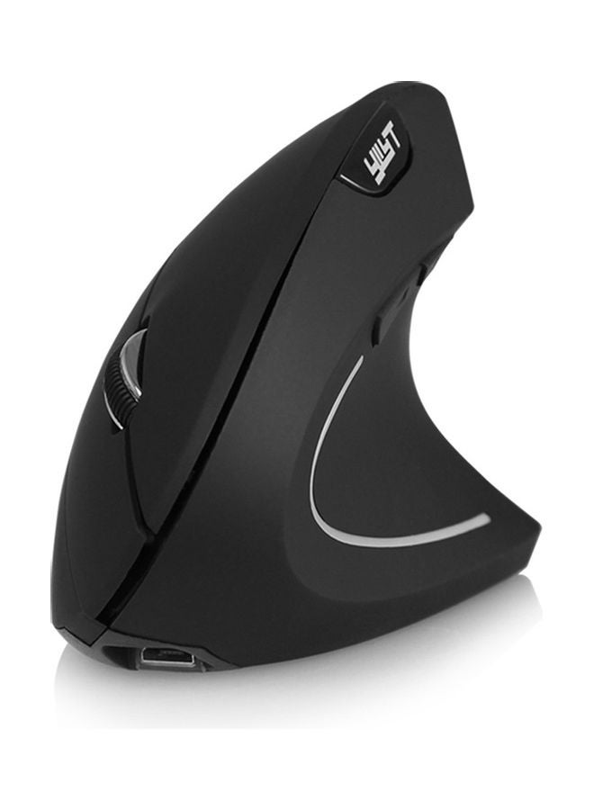 NIBEMINENT 2.4G Wireless Vertical Optical Mouse With USB Receiver Black - Image 1