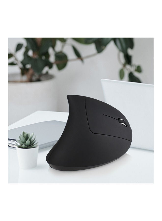 NIBEMINENT 2.4G Wireless Vertical Optical Mouse With USB Receiver Black - Image 2