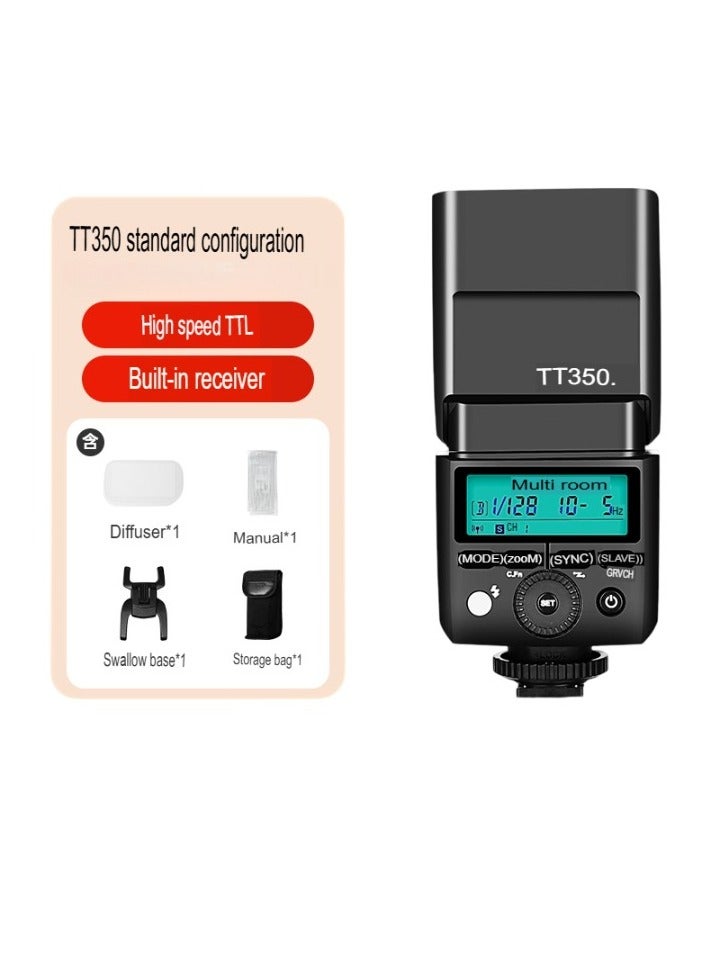 Godox TT350 Photography Light, Wireless Transmission Portable Fill Light, Lightweight Durable Strobe Light With Control Panel, Studio Light With User Friendly LCD Display, (TT350 Remarks Model)