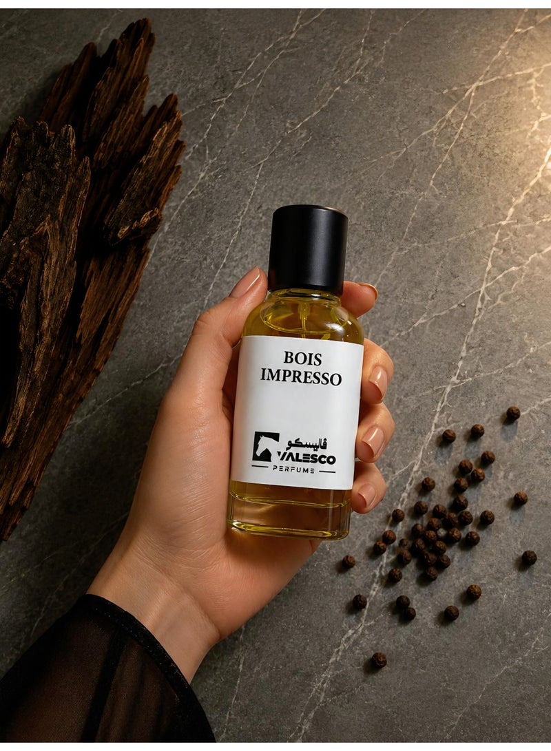 VALESCO BOIS IMPRESSO Extrait de Parfum 50ml Unisex Long Lasting Woody Aromatic Perfume with Basil, Vetiver & Patchouli - Image 3