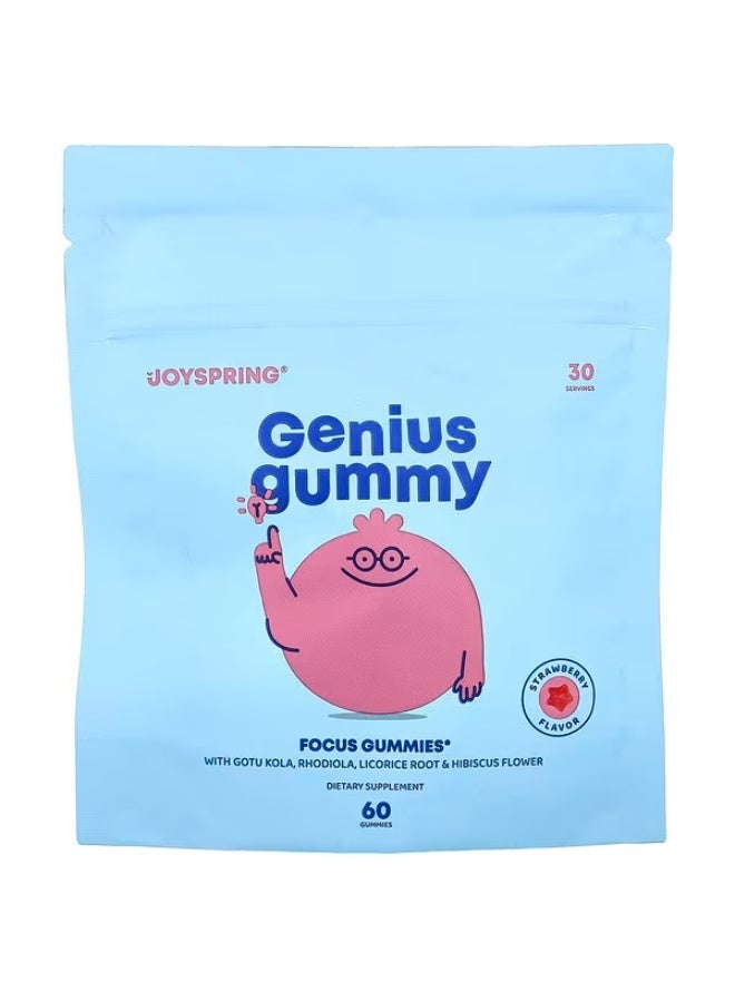 JoySpring, Genius Gummy, Strawberry, 60 Gummies - Image 1