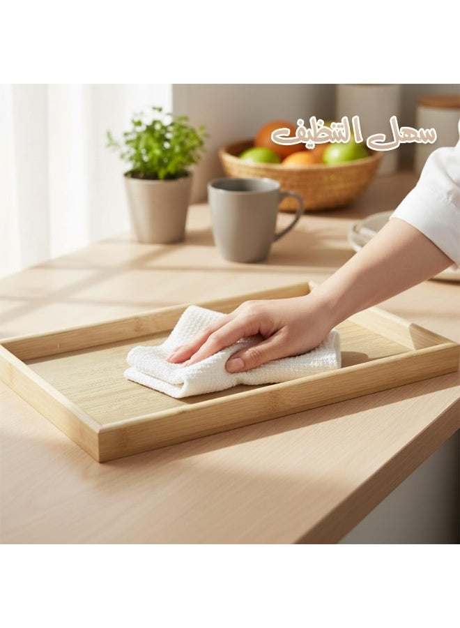 طقم صواني تقديم خشب 3 قطع – مقاسات مختلفة - Image 2