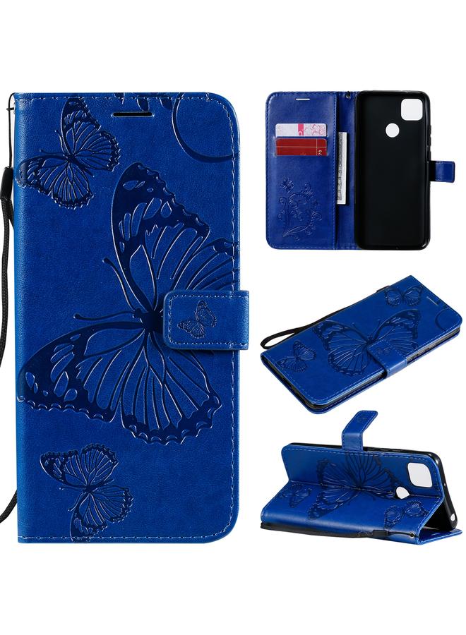 The Bros Case For Xiaomi Redmi 9C 3D Butterflies Embossing Pattern Horizontal Flip Leather Case with Holder & Card Slot & Wallet