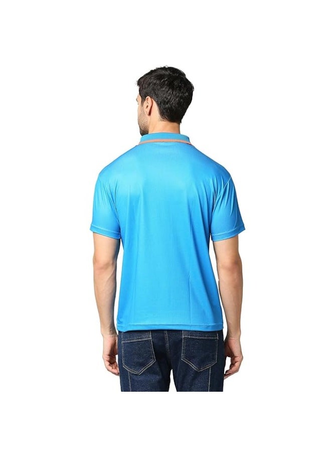 يونيريك قميص مشجعي الكريكيت الهنود للرجال | قميص مشجعي الكريكيت | قميص كريكيت فاخر بتصميم أصيل | قميص هندي للرجال | نسيج قابل للتهوية لكأس الأبطال 2025 - Image 3