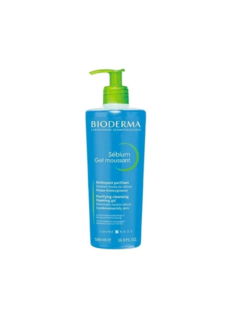 Sebium Purifying Foaming Facial Gel for Combination Oily Skin, Blue, 500 ملml