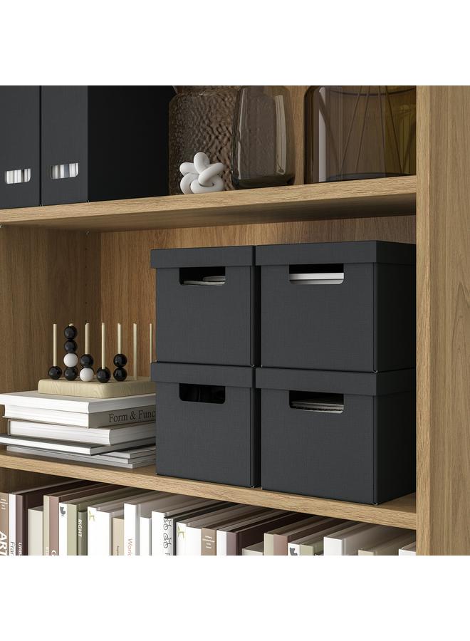 إيروريكس صندوق تخزين مع غطاء، لون أنثراسيت، 18×25×16 سم - Image 3