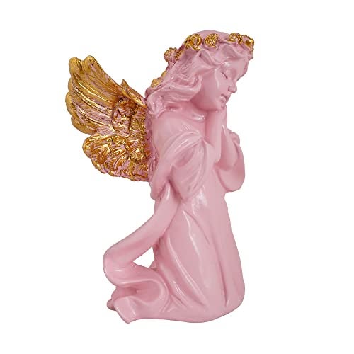 Zart Angel Girl Showpiece for Home Decor | Winged Fairy Statue for Shelves | Pink SG - Image 3