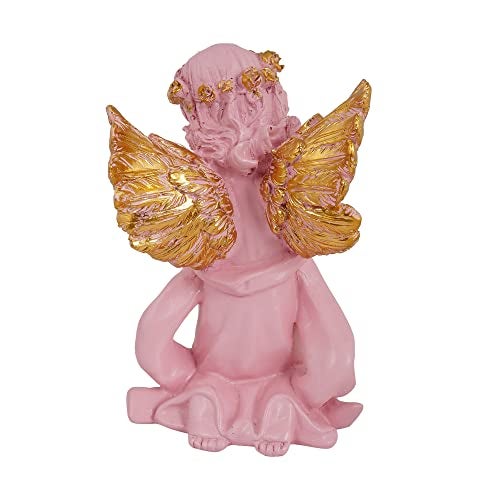 Zart Angel Girl Showpiece for Home Decor | Winged Fairy Statue for Shelves | Pink SG - Image 5