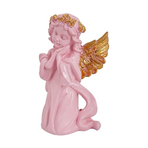Zart Angel Girl Showpiece for Home Decor | Winged Fairy Statue for Shelves | Pink SG - Image 4