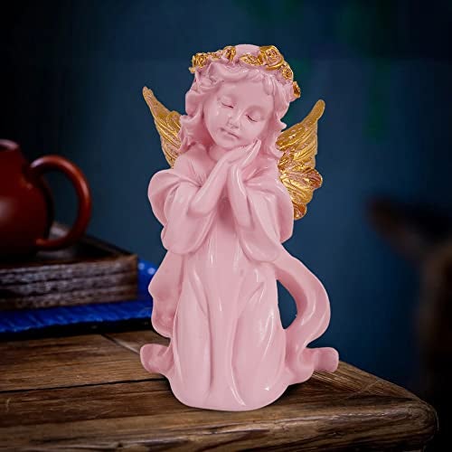 Zart Angel Girl Showpiece for Home Decor | Winged Fairy Statue for Shelves | Pink SG - Image 1