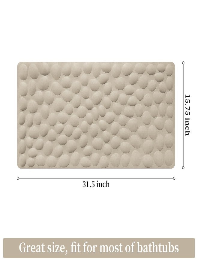 OTHWAY Bathtub Mat Non Slip, Rubber Bath Mat for Kids for Baby, 16x31.5 inch Large Bath Mats for Bathroom Tub with Strong Suction Cups (Brown) - Image 3