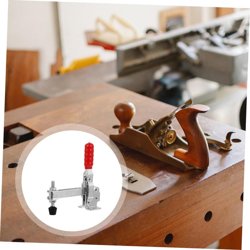 Garneck 2pcs Hand Toggle Clamps Fixed Welding Clamps with Rubber Tips Quick Release for Woodworking Jigs and Fixtures - Image 4