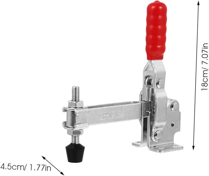 Garneck 2pcs Hand Toggle Clamps Fixed Welding Clamps with Rubber Tips Quick Release for Woodworking Jigs and Fixtures - Image 2