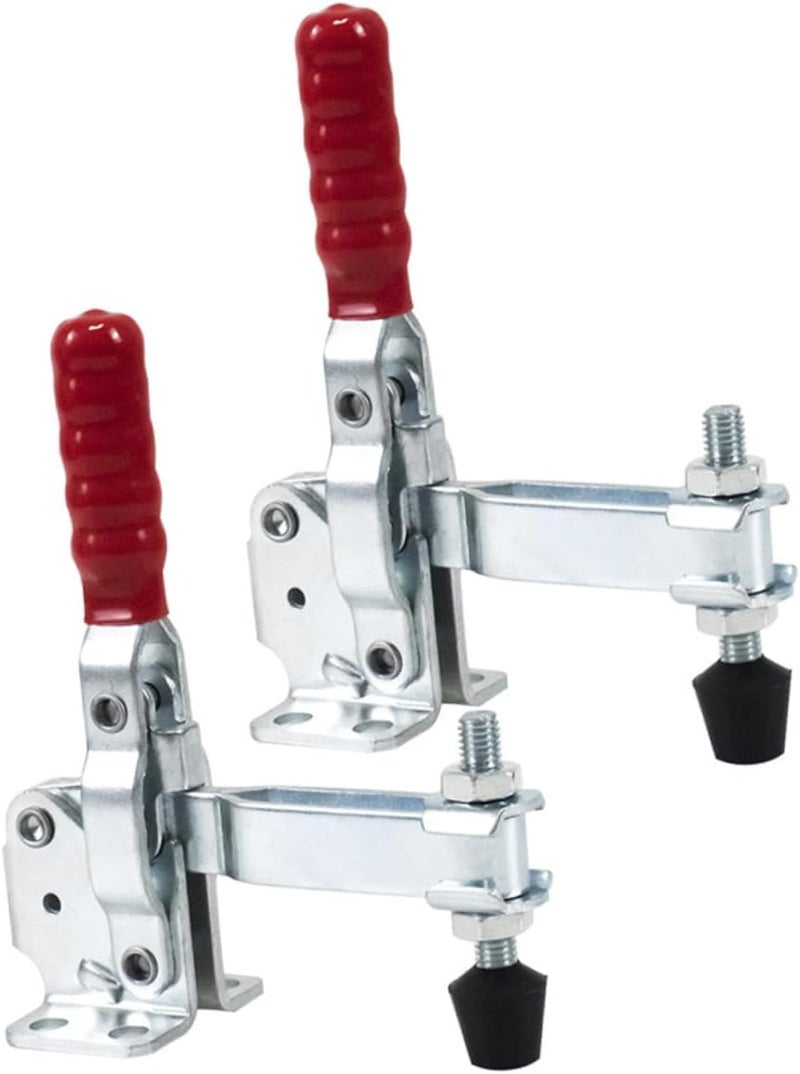 Garneck 2pcs Hand Toggle Clamps Fixed Welding Clamps with Rubber Tips Quick Release for Woodworking Jigs and Fixtures - Image 1