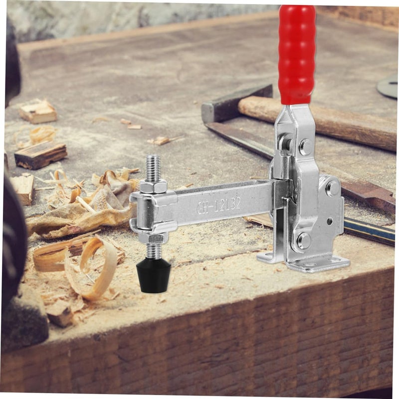 Garneck 2pcs Hand Toggle Clamps Fixed Welding Clamps with Rubber Tips Quick Release for Woodworking Jigs and Fixtures - Image 5