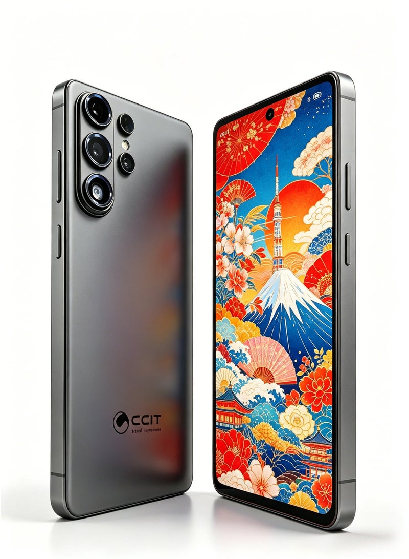 CCIT S26 Ultra+ Smartphone, 16GB RAM, 1TB Storage, 6.8-inch Incell LCD, 6000mAh Battery - Grey Black - Image 2