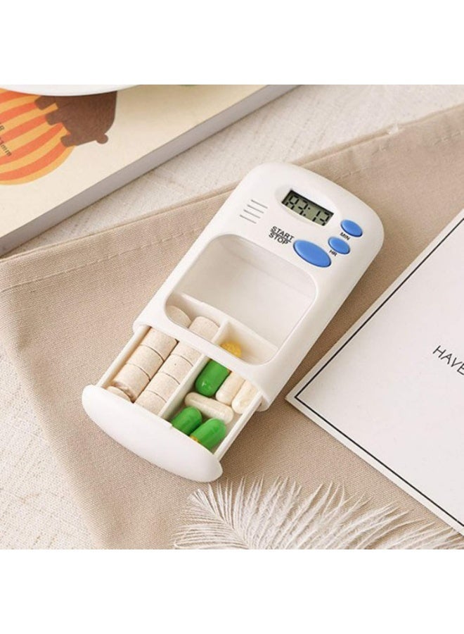 AMM Portable Smart Pill Box with Reminder Alarm – Electronic Digital Timer Weekly Pill Organizer for Travel, Work & Daily Medication – Easy Use for Seniors & Parkinson’s Support - Image 5