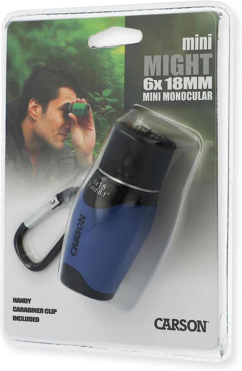 كارسون ميني مايت 6x18 مم منظار جيب مع مشبك كارابين، أزرق (MM-618CB) - Image 5