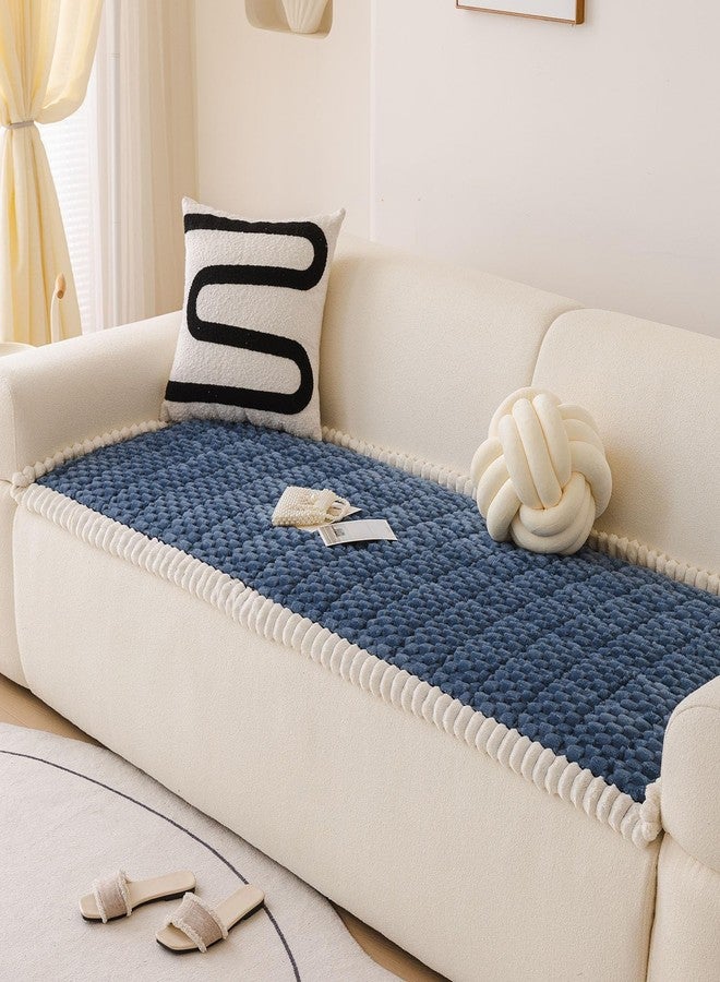 vctops Blue Faux Fur Couch Cover for Dogs Washable, Fuzzy Pet Couch Covers for 3 Cushion Sofa Pet Friendly, Non Slip Sofa Cover (Blue,28"x70") - Image 4