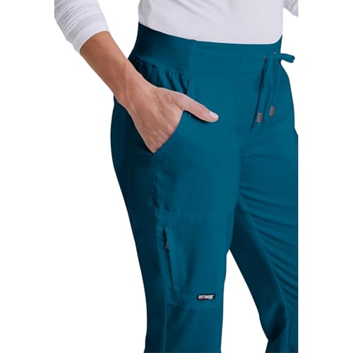 BARCO Grey s Anatomy Classic Mia Scrub Pant for Women Bahama, 6-Pocket Low-Rise Straight Leg Bottoms with Natural Stretch, Soil Release Fabric, and Super-Soft Finish Medium, Regular Fit - Image 5