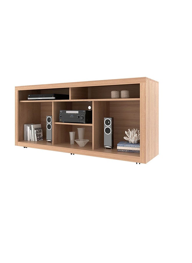 DANUBE HOME Zoyi Tv Cabinet Up To 55 Inches Entertainment Wall Tv Unit Wooden Tv Rack Stand Media Console Table For Living Room L 144x38x67 Cm Light Brown  - Image 4