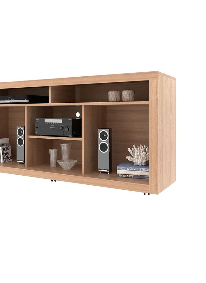 DANUBE HOME Zoyi Tv Cabinet Up To 55 Inches Entertainment Wall Tv Unit Wooden Tv Rack Stand Media Console Table For Living Room L 144x38x67 Cm Light Brown  - Image 2