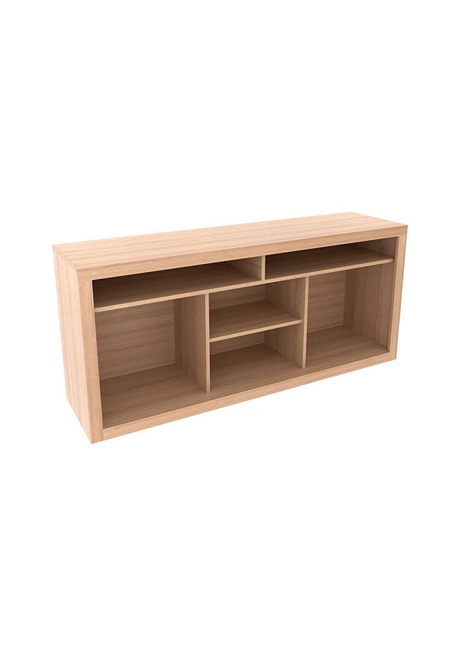DANUBE HOME Zoyi Tv Cabinet Up To 55 Inches Entertainment Wall Tv Unit Wooden Tv Rack Stand Media Console Table For Living Room L 144x38x67 Cm Light Brown  - Image 3