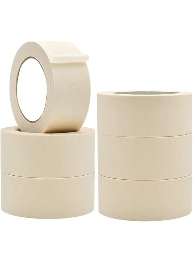 Green Tiger Masking Tape 2" x 20 Yards | Strong Adhesive Tape for Painting, Decorating, DIY Home, Office, School Stationery, Arts, DIY Crafts etc [6 Roll] - Image 1