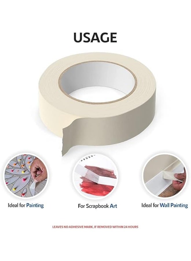 Green Tiger Masking Tape 2" x 20 Yards | Strong Adhesive Tape for Painting, Decorating, DIY Home, Office, School Stationery, Arts, DIY Crafts etc [6 Roll] - Image 4